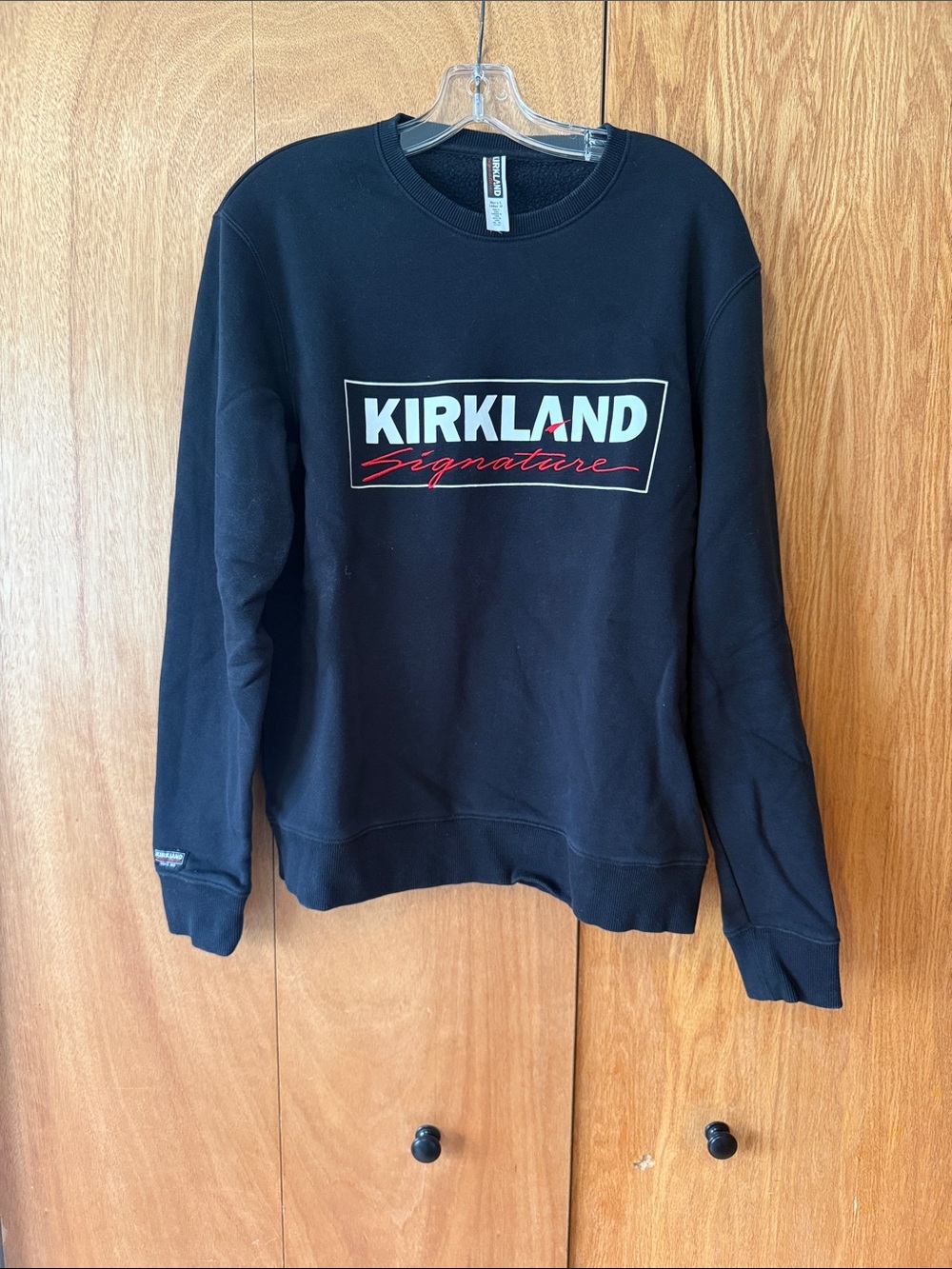 Kirkland Signature Black Logo Crewneck Sweatshirt